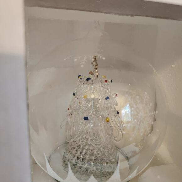 Gerson LED Glass Christmas Tree Ornament 5.5” Color Changing Lighted NIB - Picture 3 of 8